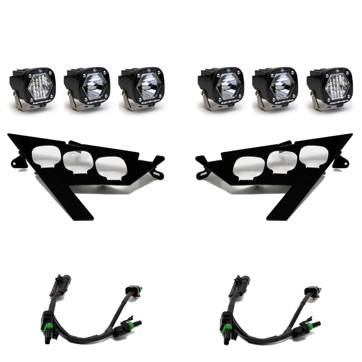 S1 LED Headlight Kit 20-24 RZR Pro XP 22-24 RZR Pro R/Turbo R Multi-Pattern Clear 447156