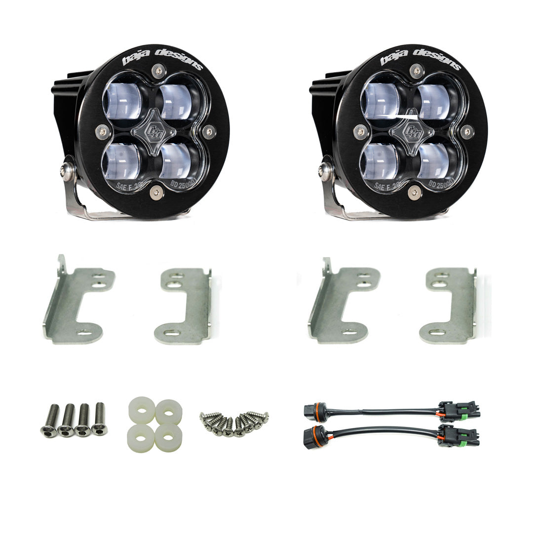 Jeep JK Fog Light Squadron-R SAE LED 07-18 Wrangler JK Fog Pocket Kit Baja Designs 447621
