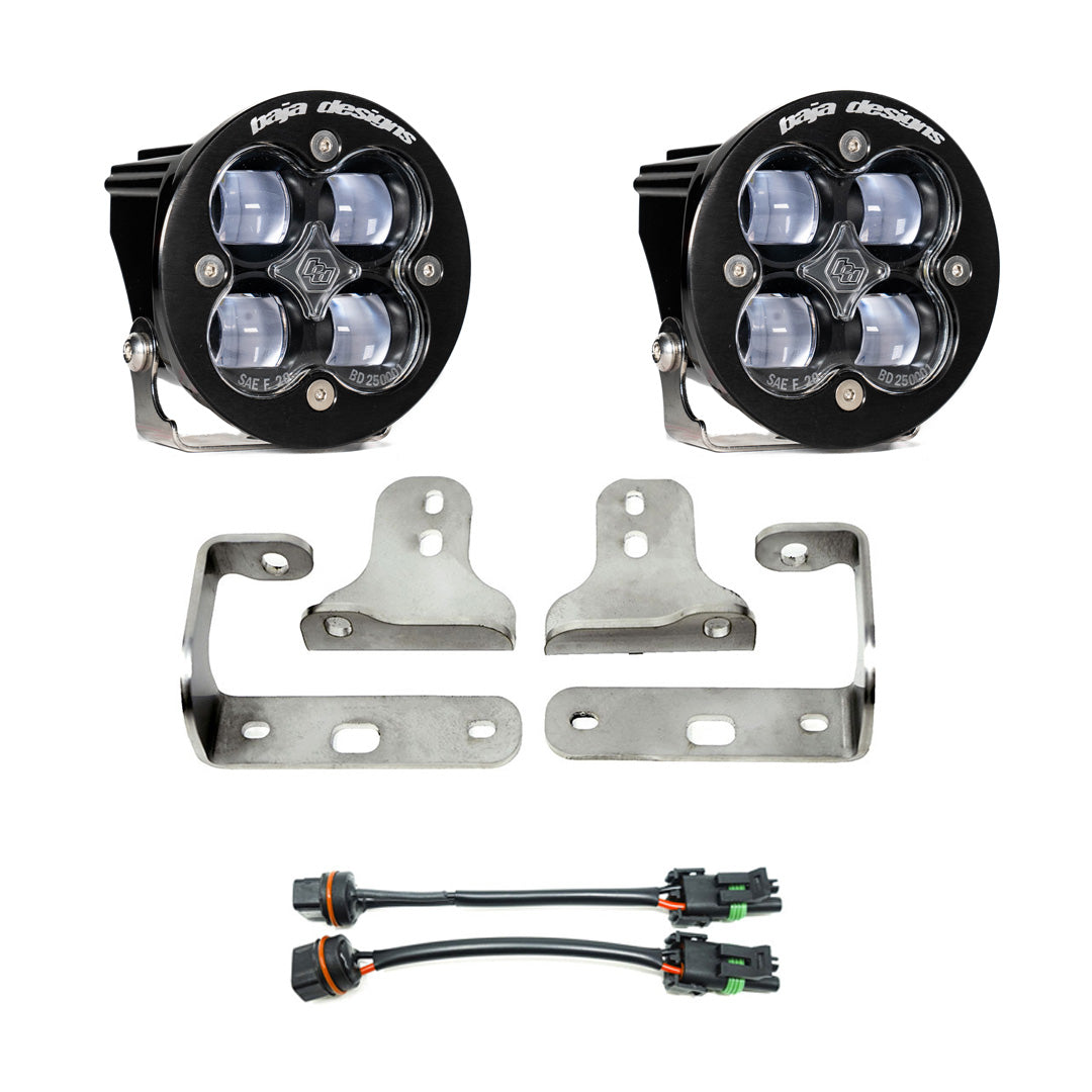 Jeep JL Fog Light Squadron-R SAE 18-Pres Wrangler JL Sport/Sport-S Fog Pocket Kit Baja Designs 447622