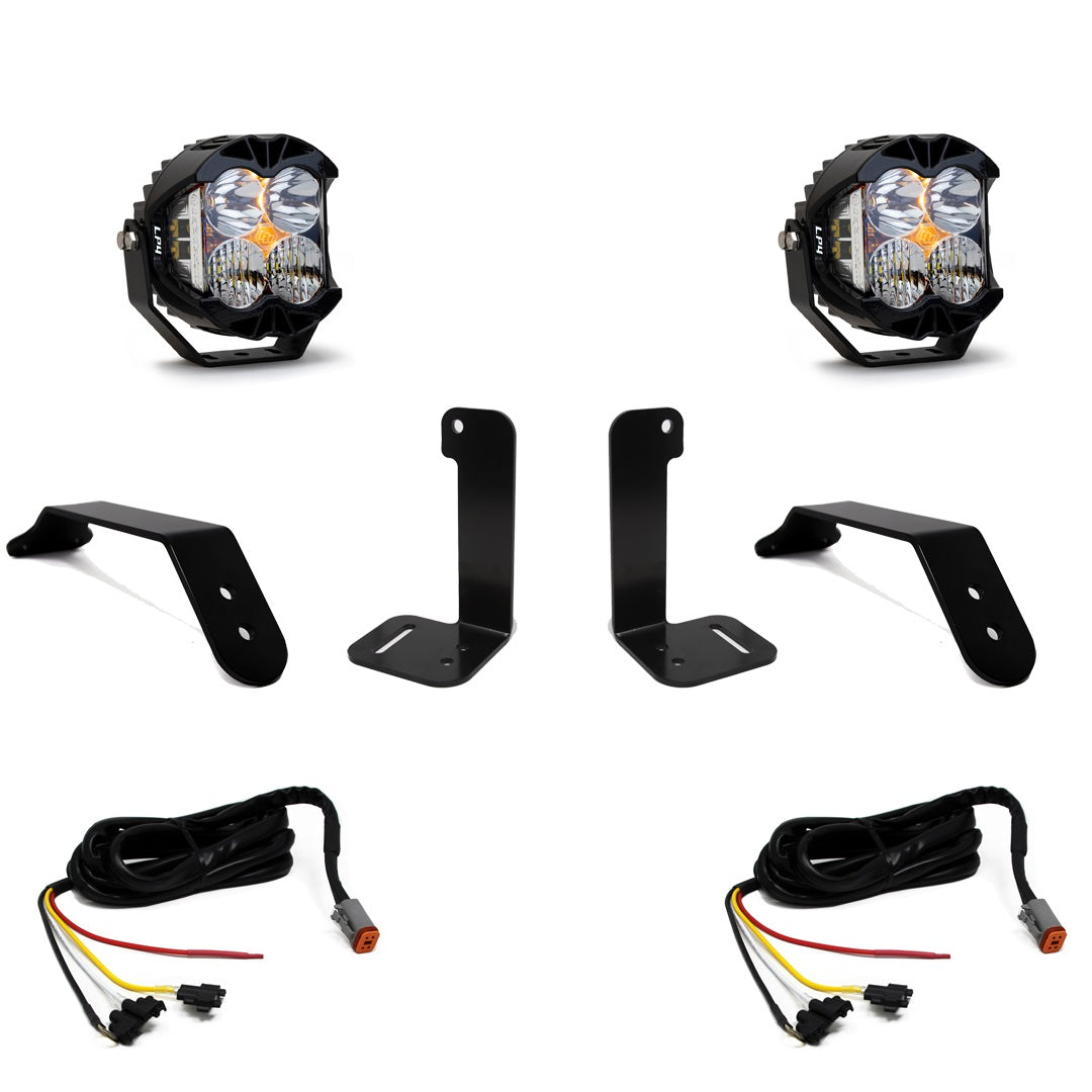 Jeep JL/JT Dual LP4 Auxiliary Light Kit w/Upfitter Baja Designs 447658UP