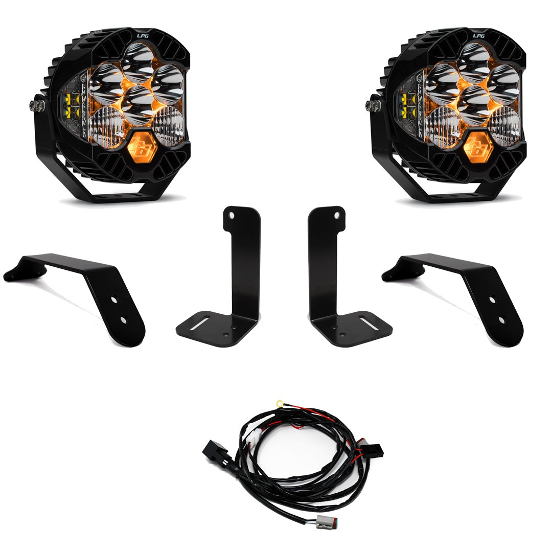 Jeep JL/JT Dual LP6 Auxiliary Light Kit Baja Designs 447659