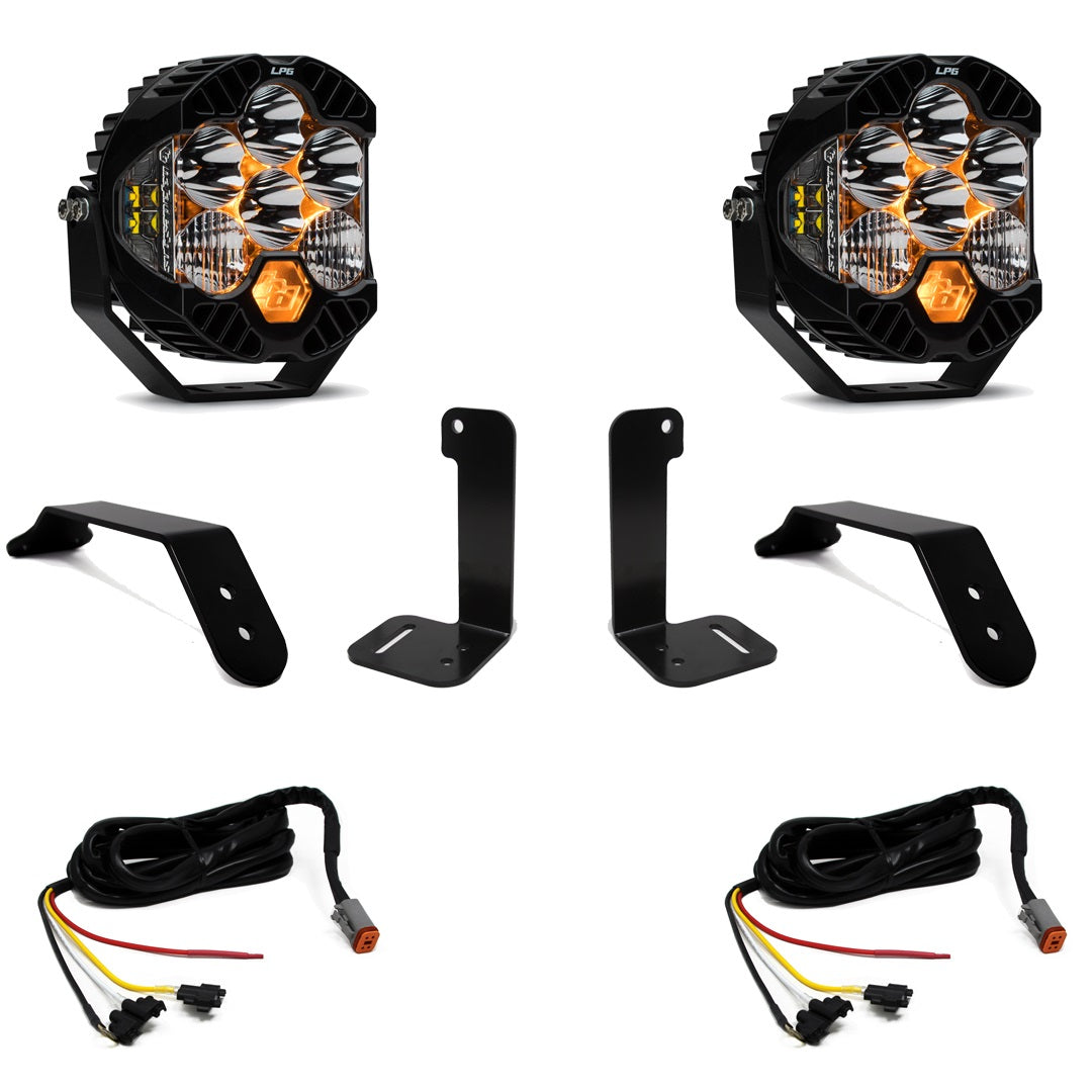 Jeep JL/JT Dual LP6 Auxiliary Light Kit w/Upfitter Baja Designs 447659UP