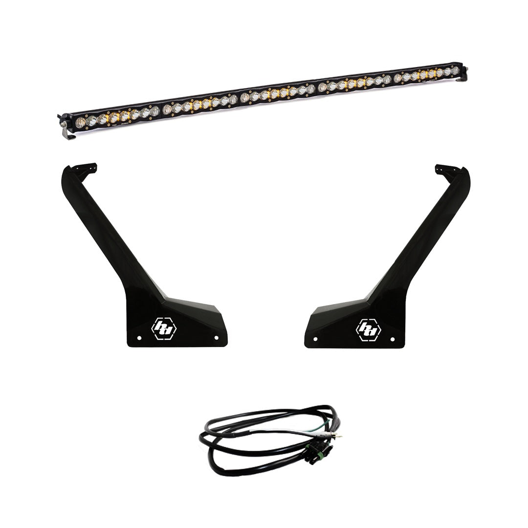 Jeep JL/JT Roof Bar LED Light Kit 50 Inch S8 w/Upfitter Baja Designs 447665UP