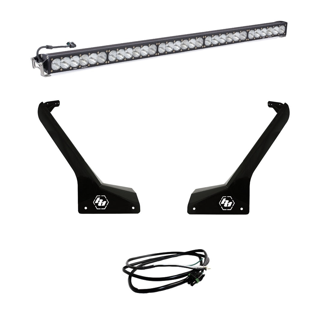 Jeep JL/JT Roof Bar LED Light Kit 50 Inch OnX6+ w/Upfitter Baja Designs 447666UP