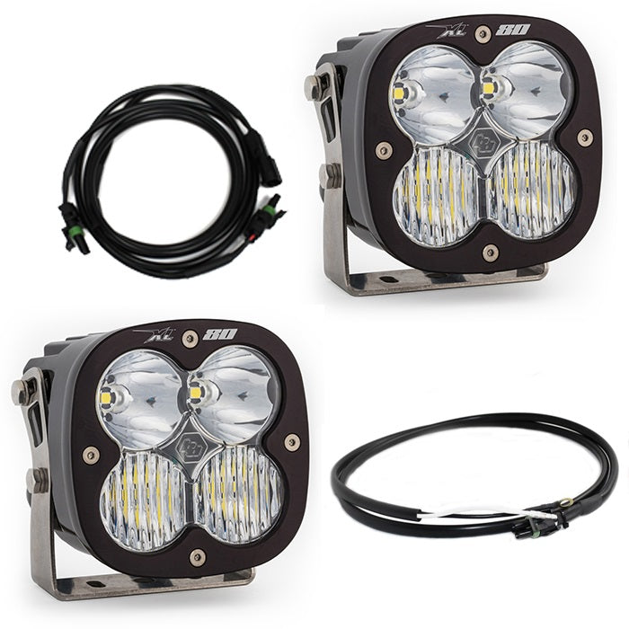 Jeep JL/JT Rubicon Steel Bumper LED Light Kit XL 80 w/Upfitter Baja Designs 447669UP