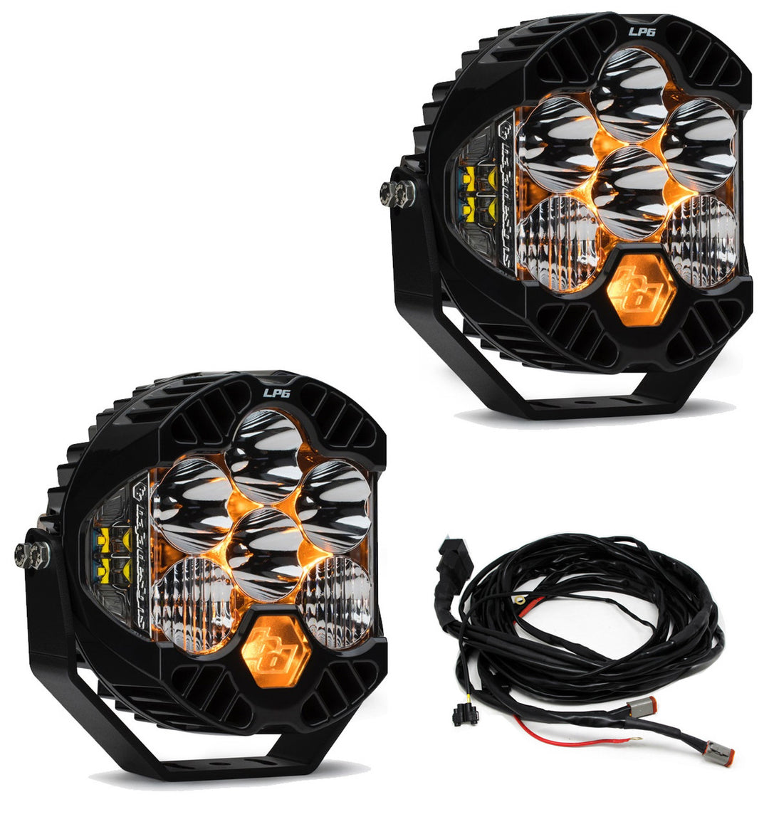 Jeep JL/JT Rubicon Steel Bumper LED Light Kit LP6 w/Upfitter Baja Designs 447671UP