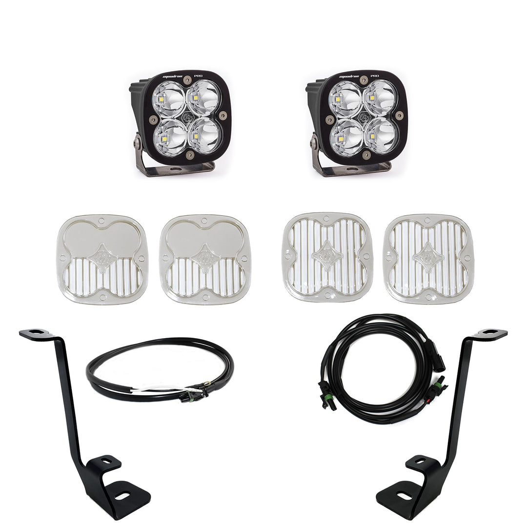 Squadron Pro A-Pillar Kit 21-23 F-150 (Spot; Clear; Upfitter Wiring) 447696UP