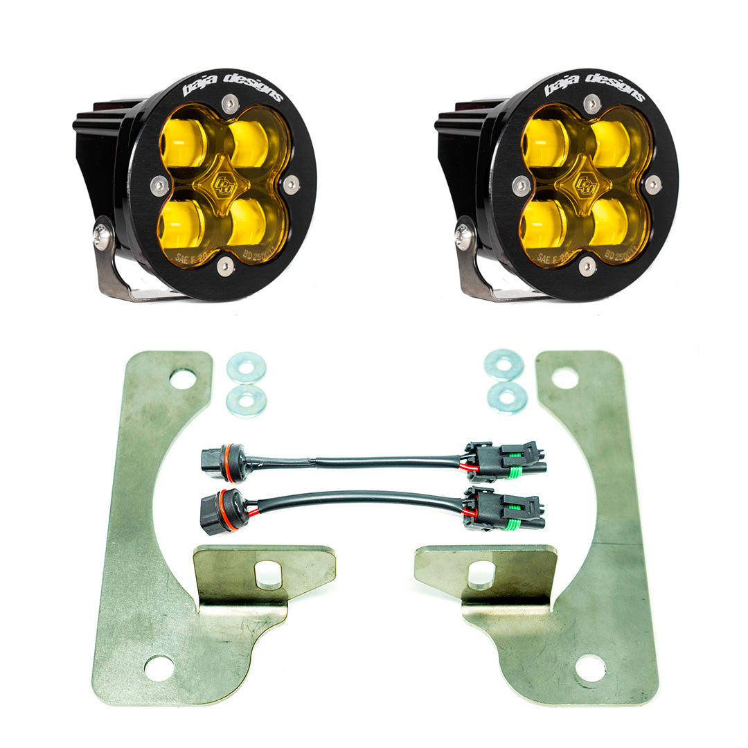 Jeep JL Fog Light Squadron-R 18-Pres Wrangler JL Rubicon Fog Pocket Kit Baja Amber Baja Designs Baja Designs 447723