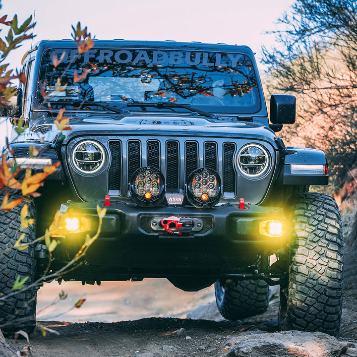 Jeep JL Fog Light Squadron-R 18-Pres Wrangler JL Rubicon Fog Pocket Kit Baja Amber