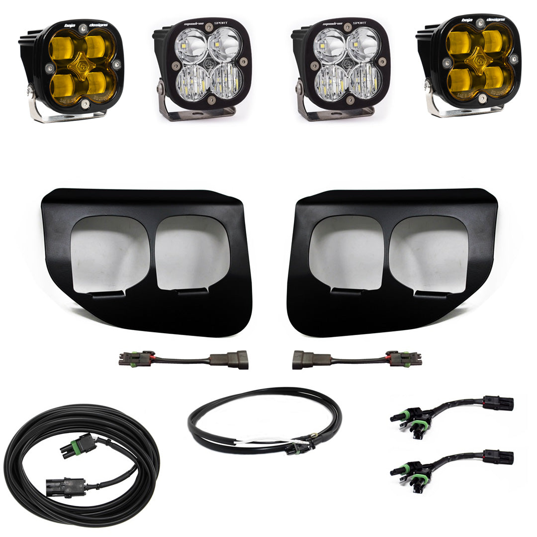 Ford Super Duty (20-22) Fog Lights FPK Baja Amber SAE/Sport DC Baja Designs w/Upfitter Baja Designs 447739UP
