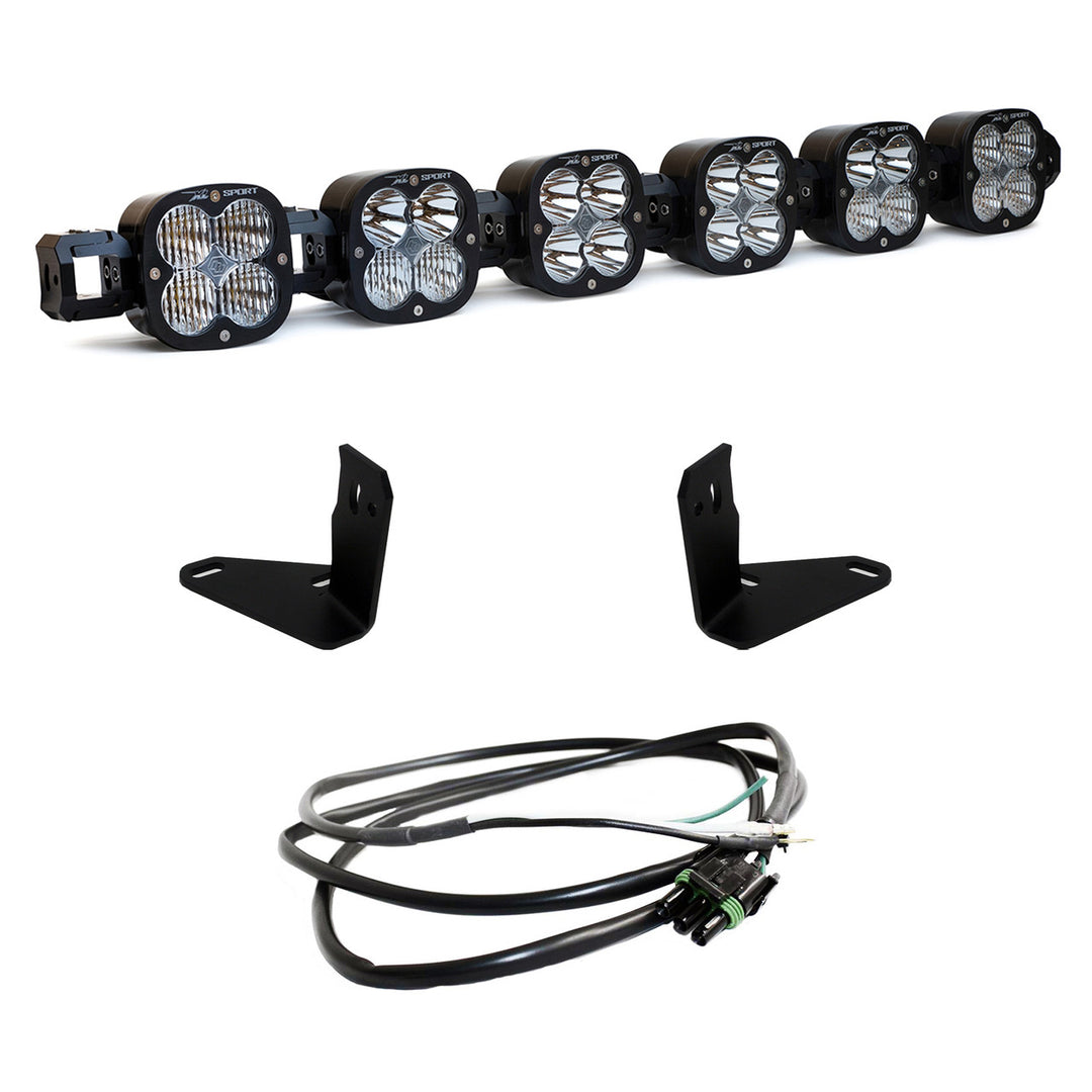 6 XL Linkable Light Bar Kit 21-Up Ford Bronco Steel Bumper Mount w/Upfitter Baja Desgins 447750UP