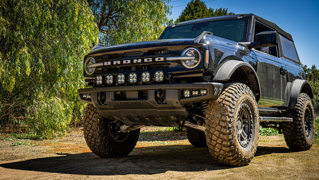 6 XL Linkable Light Bar Kit 21-Up Ford Bronco Steel Bumper Mount w/Upfitter