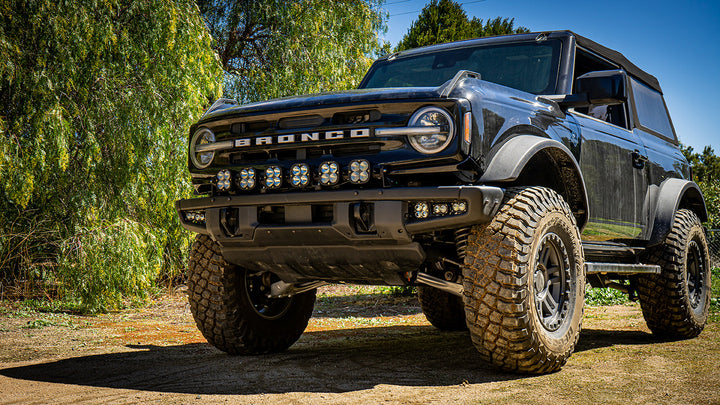 6 XL Linkable Light Bar Kit 21-Up Ford Bronco Steel Bumper Mount w/Upfitter