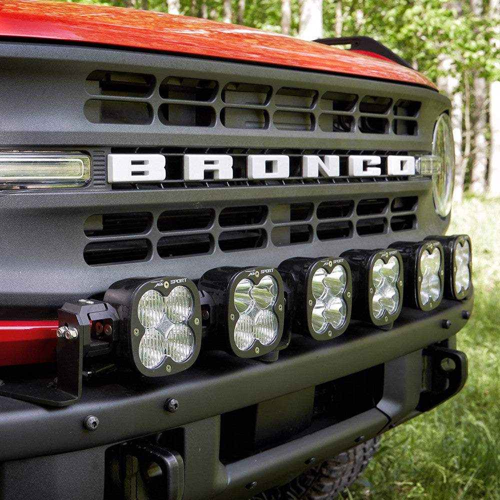6 X Linkable Light Bar For 21-Up Ford Bronco Steel Bumper Mount Baja Designs 447750
