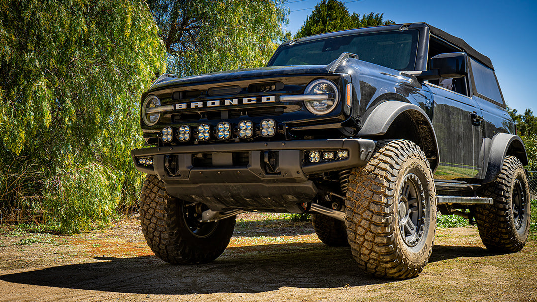6 XL Linkable LIght Bar Kit Plastic Bumper Mount w/Upfitter 21-Up Ford Bronco