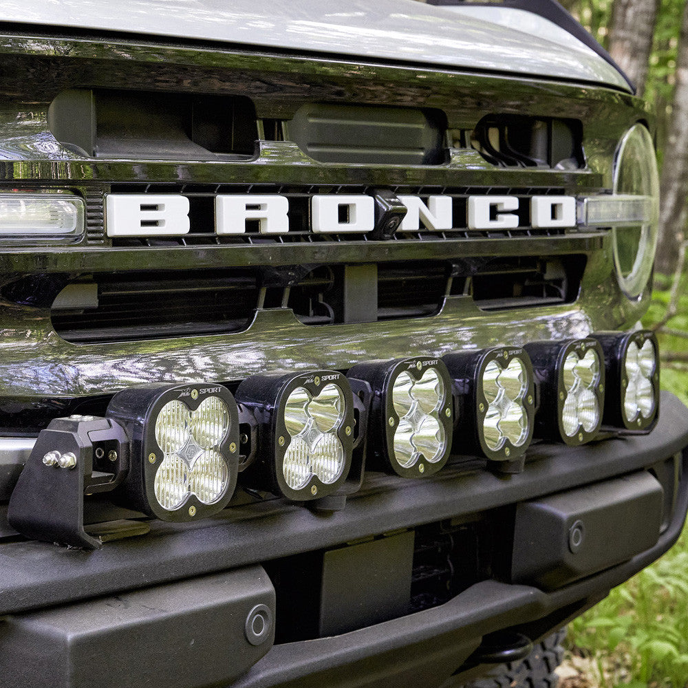 6 XL Linkable Light Bar Kit Plastic Bumper Mount 21-Up Ford Bronco Baja Designs 447768
