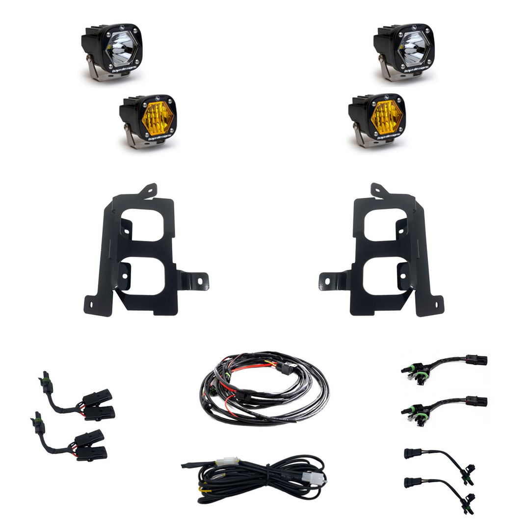 GMC 2500/3500 (20-On) Clear Spot/Baja Amber W/C Fog Pocket Kit 447849