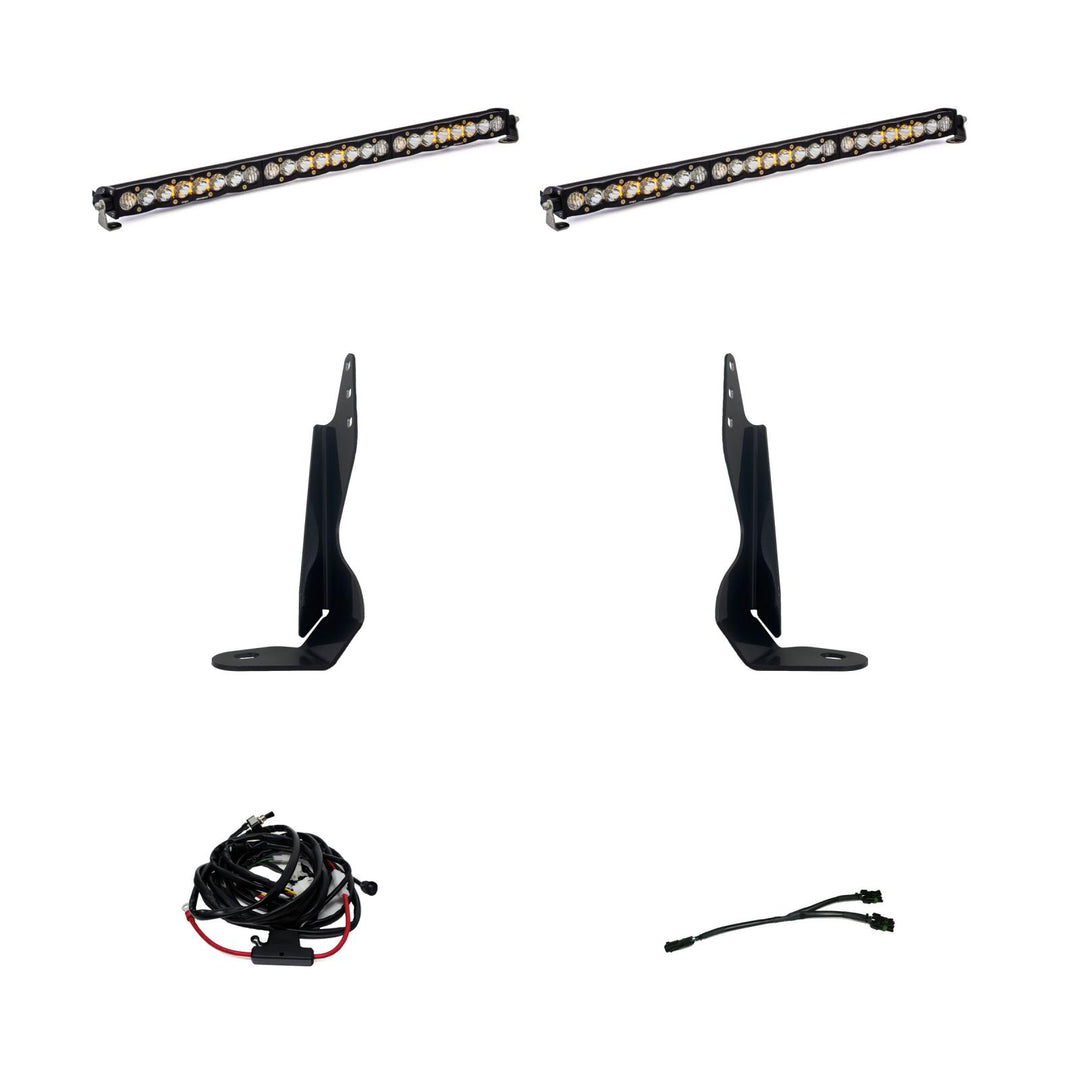 GMC 2500/3500 2020-On Behind Grill Kit Dual S8 Baja Designs 447854