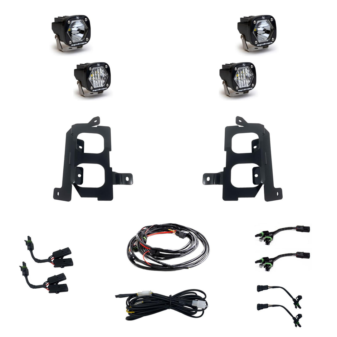 GMC 2500/3500 20-On Clear Spot/Clear W/C Fog Pocket Kit Baja Designs 447855