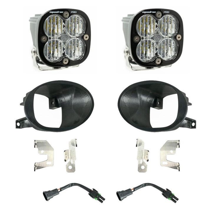 Squadron Pro Fog Pocket Kit 19-24 Sprinter 1500/2500/3500 (Wide Cornering; Clear) 447864