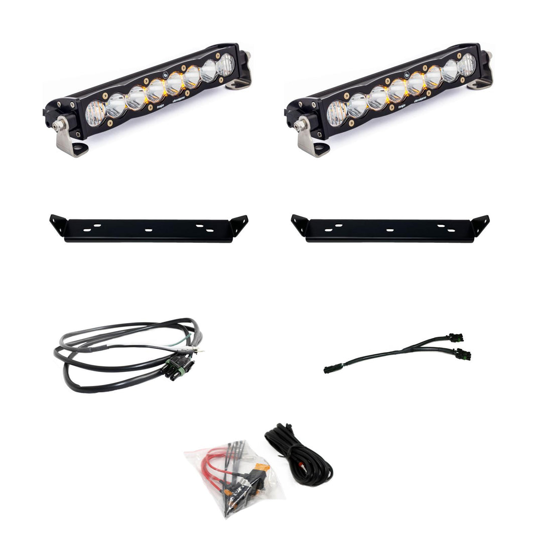 10 Inch S8 D/C Clear Behind Grill Kit fits 21-On Ford Raptor Baja Designs 448065