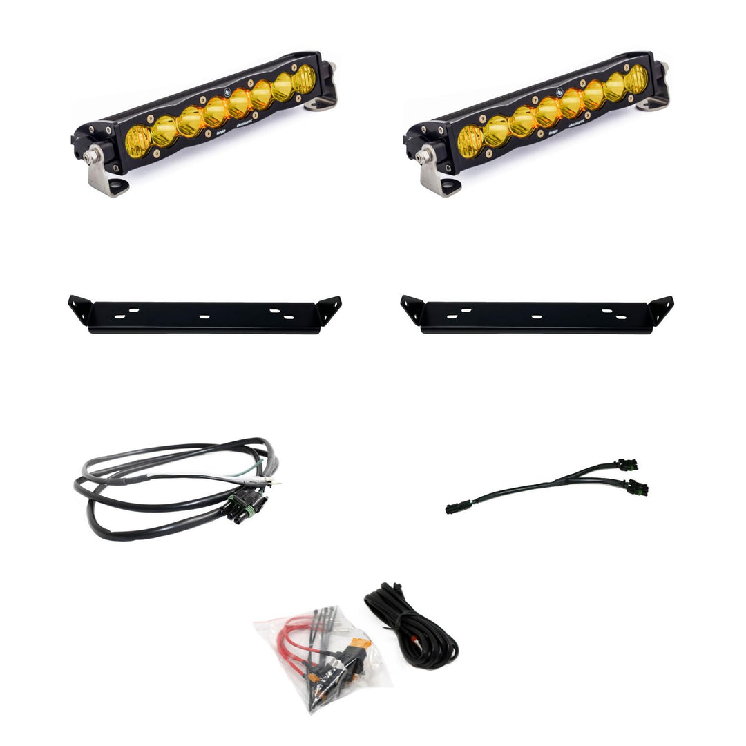 10 Inch S8 D/C Baja Amber Behind Grill Kit fits 21-On Ford Raptor Baja Designs 448066