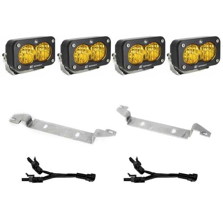 S2 Sport Fog Pocket Kit - 22-Present Toyota Tundra (Wide Cornering; Baja Amber) 448081