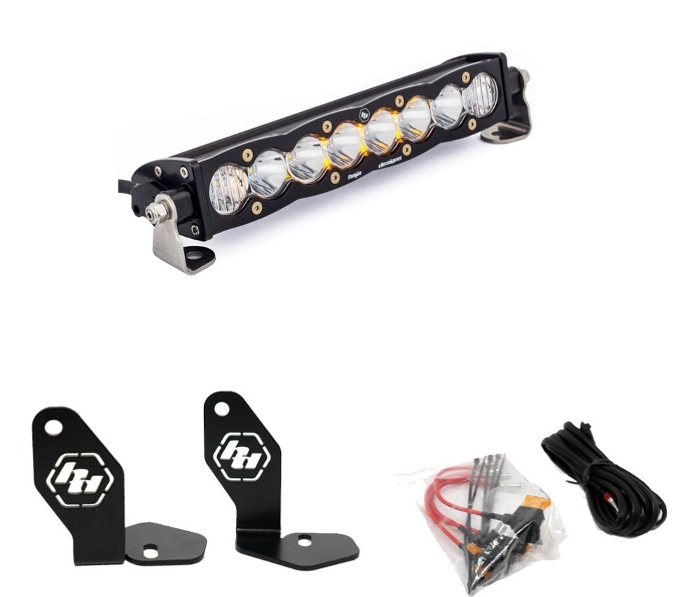 Polaris Pro-R S8 10 Inch Hood Mount Kit Clear Baja Designs 448101