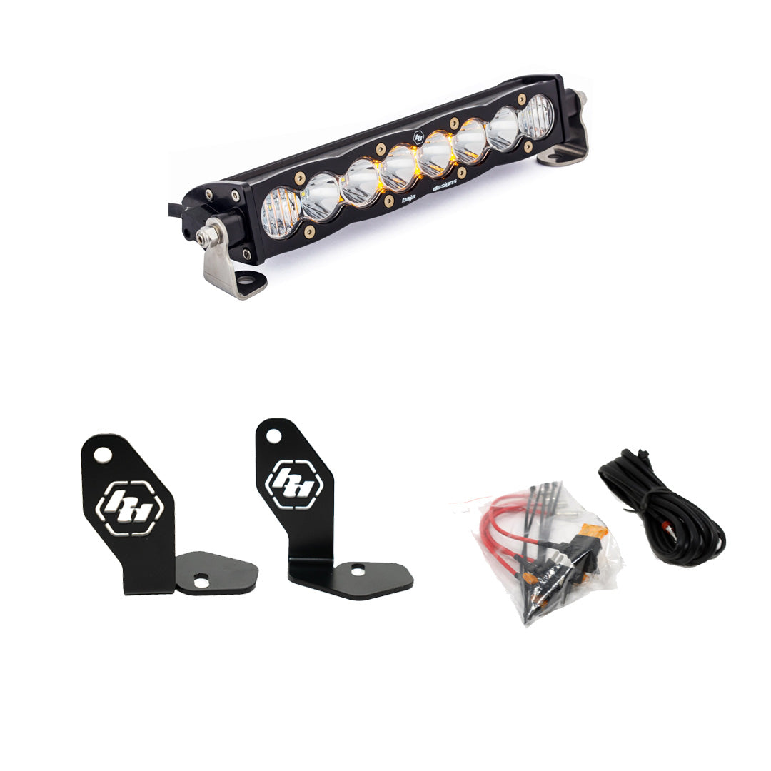 Polaris Pro-R S8 10 inch Hood Mount Kit Baja Amber 448102