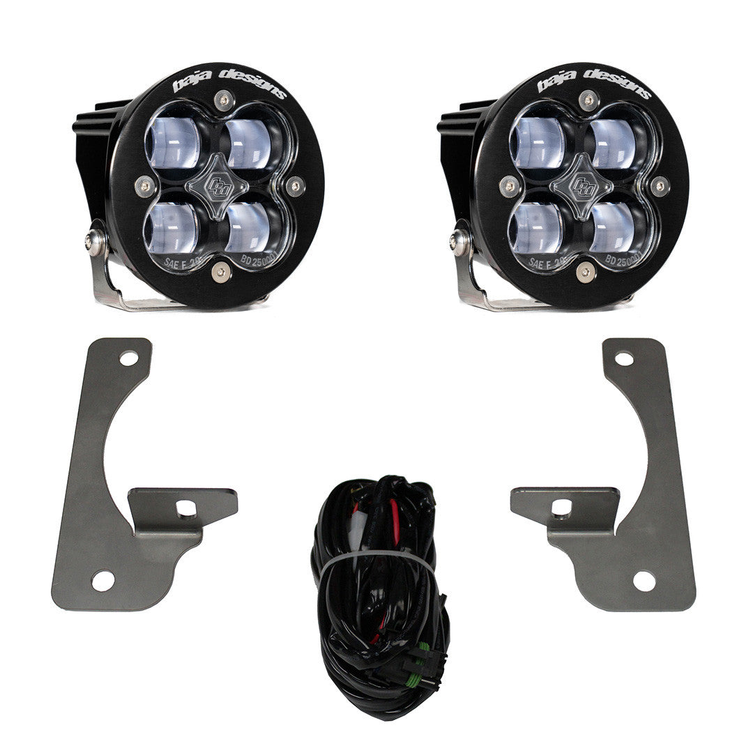 Jeep JK Squadron-R SAE Fog Pocket Light Kit Premium Bumper (Clear)-Jeep 2007-09 Wrangler JK Baja Designs 448144