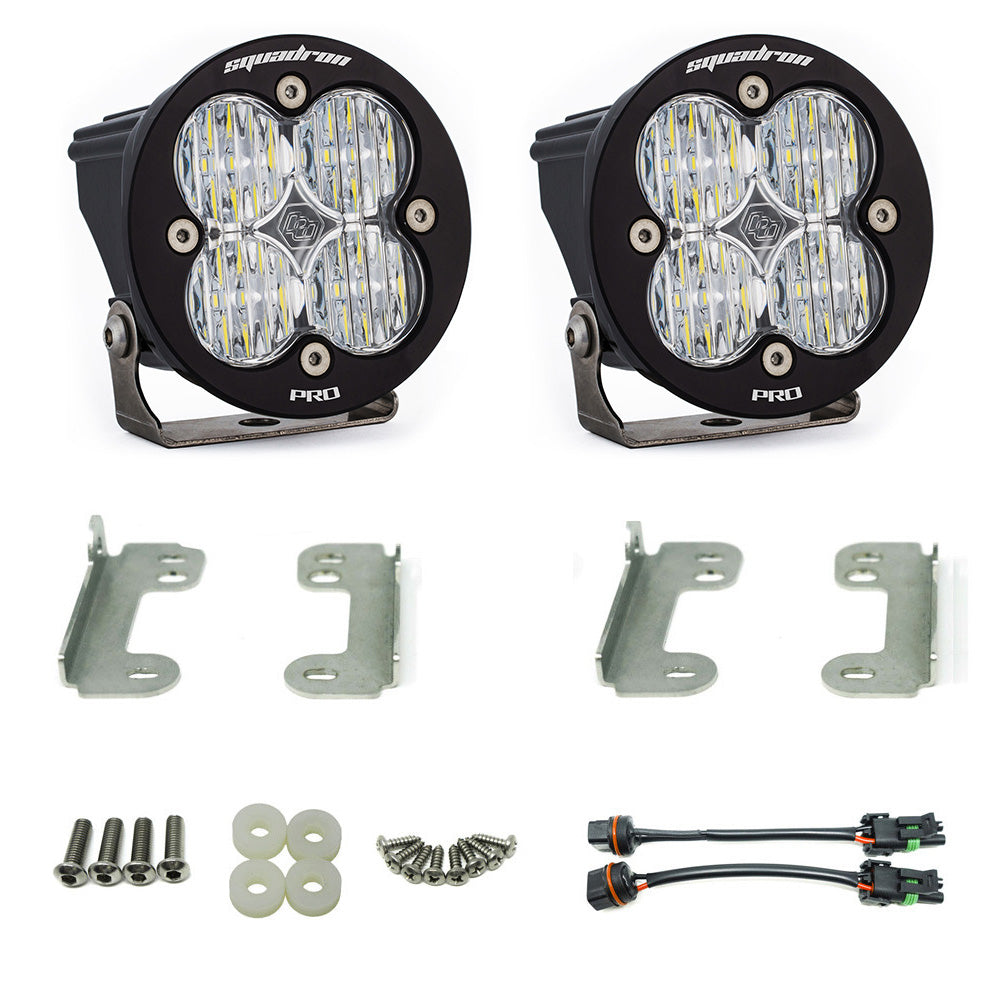 Jeep JK Squadron-R Pro Fog Pocket Light Kit OE Bumper (Clear)-Jeep 2007-09 Wrangler JK Baja Designs 448148