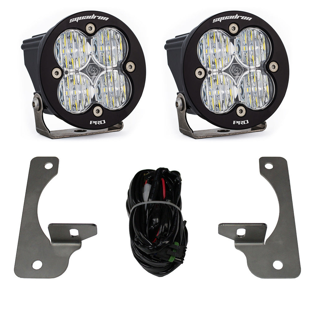 Jeep JK Squadron-R Pro Fog Pocket Light Kit Premium Bumper (Clear)-Jeep 2007-09 Wrangler JK Baja Designs 448149