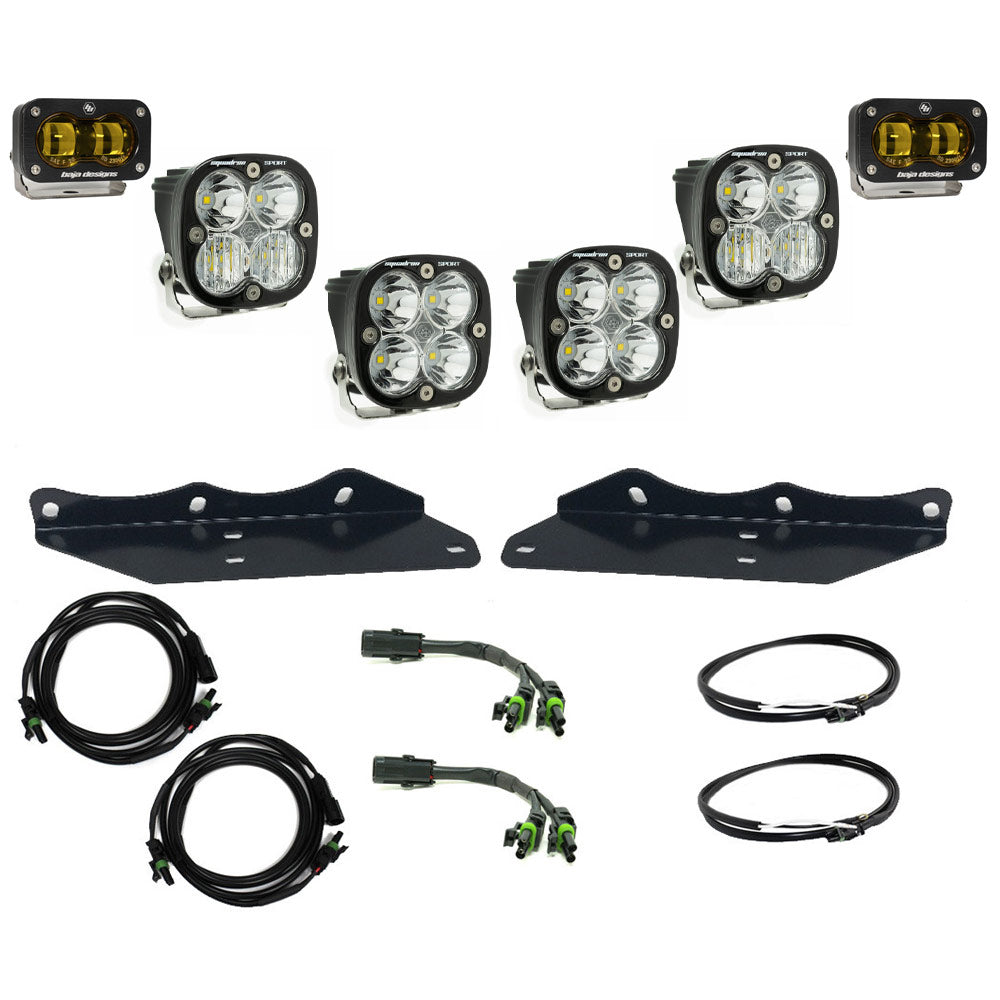 Ford Raptor (17-20) Fog Pocket Kit S2 SAE Baja Amber Sportsman Baja Designs 448176