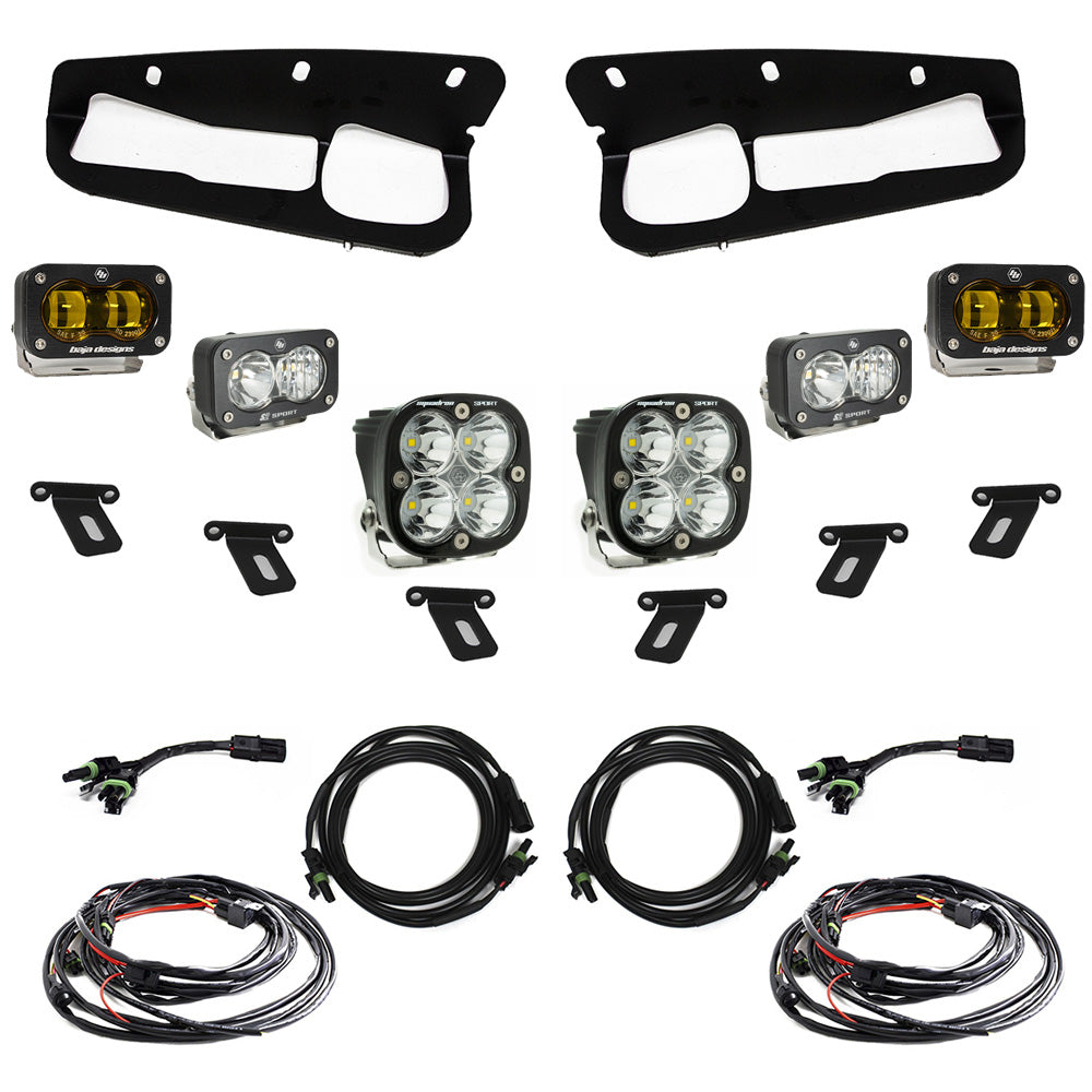 Ford Bronco (21-Present) S2 SAE Baja Amber FPK Sportsmen for OEM Steel Bumper Baja Designs 448178