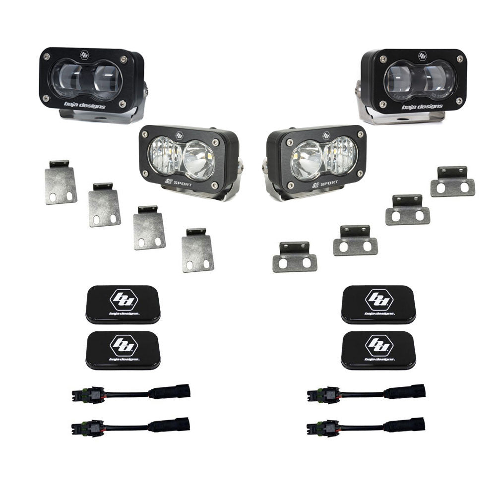 S2 SAE/S2 Clear Sport Fog Pocket Kit Fits 21-On Ford Raptor Baja Designs 448180