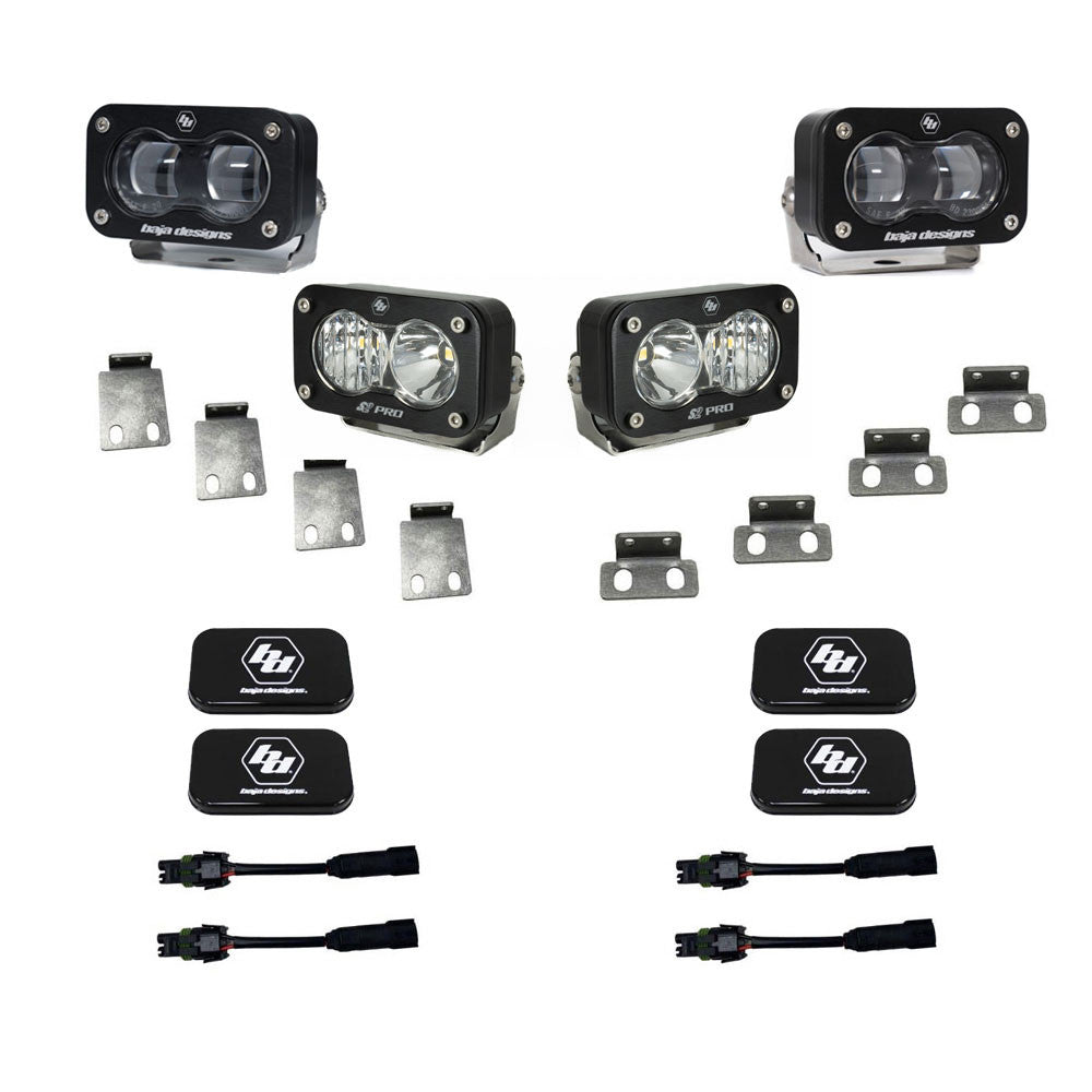 S2 SAE/S2 Clear Pro Fog Pocket Kit Fits 21-On Ford Raptor Baja Designs 448182
