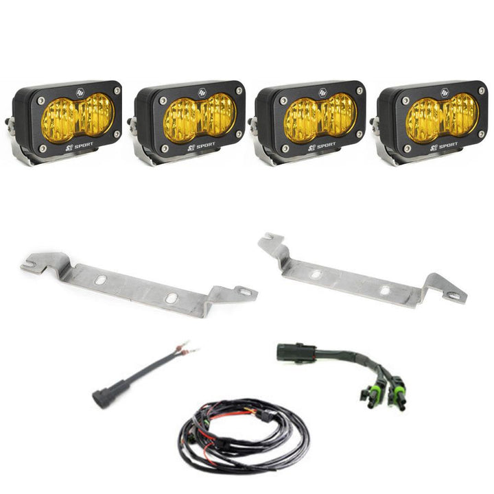 S2 Sport Fog Pocket Kit - 23-Present Toyota Sequoia (Wide Cornering: Baja Amber) 448185