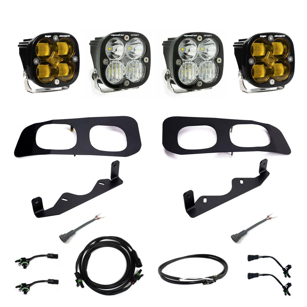 Squadron SAE/Sport Fog Pocket Kit 2023-On Ford F-250/350 Super Duty SAE Fog Baja Amber Upfitter Wiring 448226UP