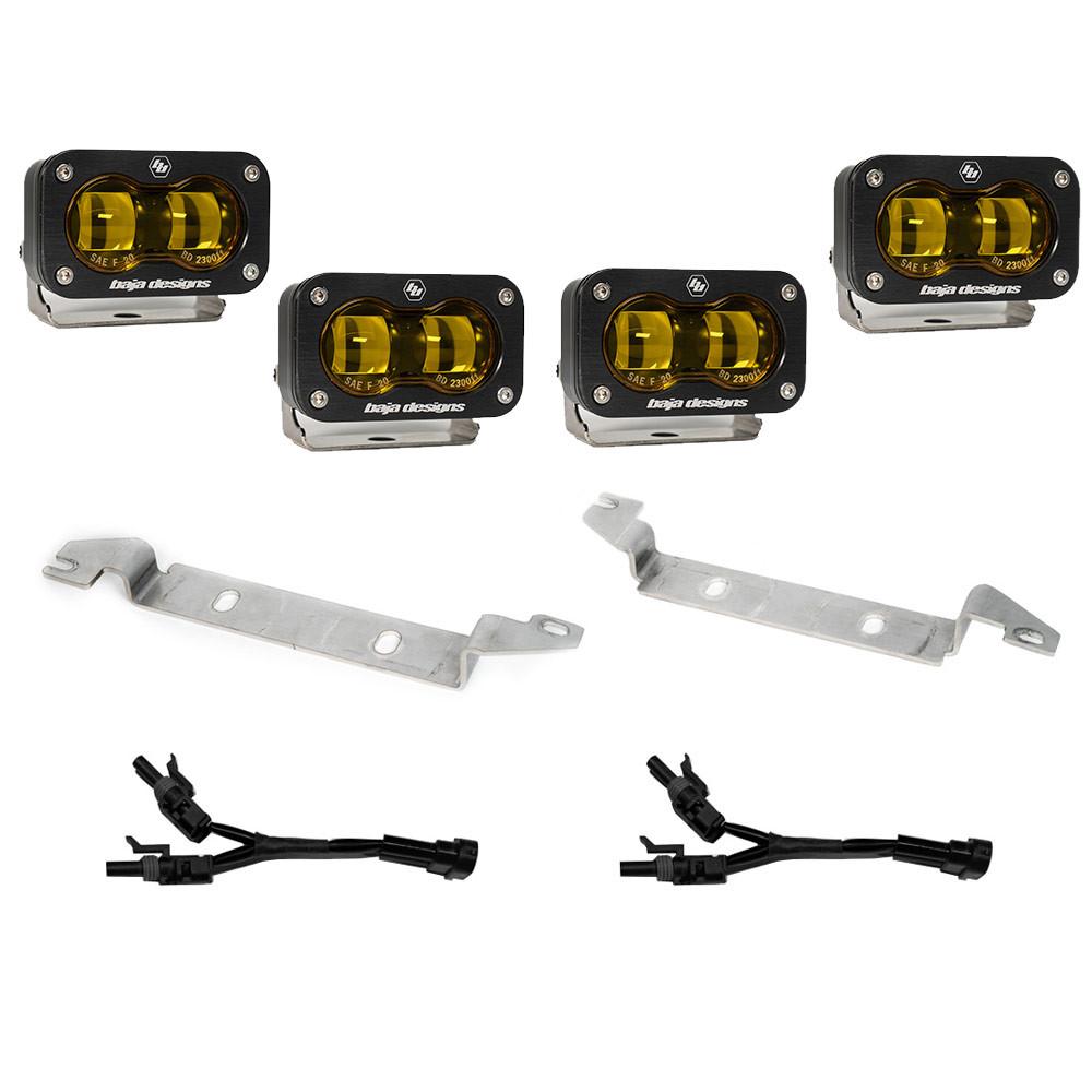 2024-Present Toyota Tacoma S2 SAE Baja Amber OEM Fog Replacement Kit Baja Designs 448240