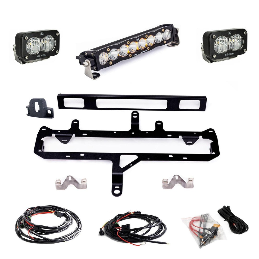 Toyota S8 10 inch Light Bar S2 Pro Grille Conversion Light Kit 2024-On Toyota Tacoma Clear Baja Designs 448262