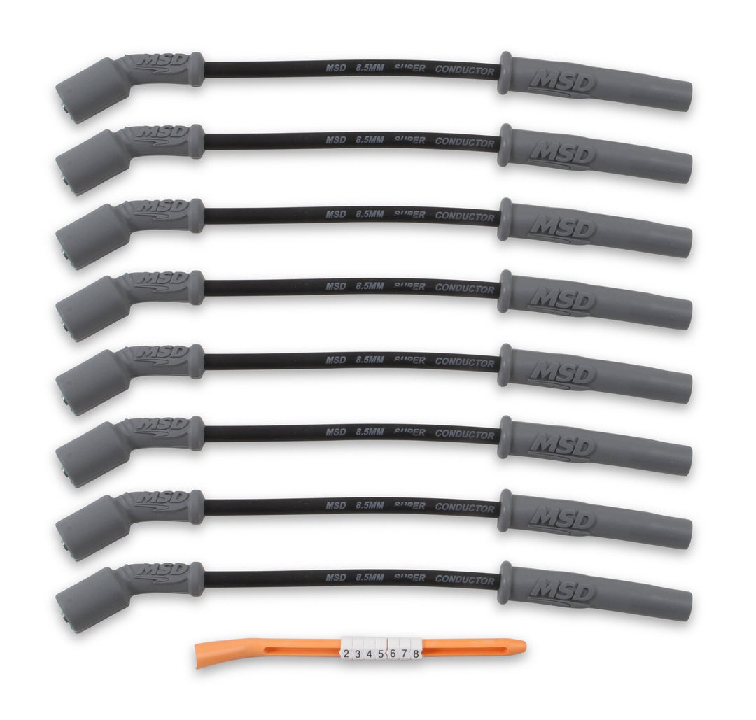 MSD Super Conductor Spark Plug Wire Set - 99-13 GM Truck & SUV - Black | SKU 32823
