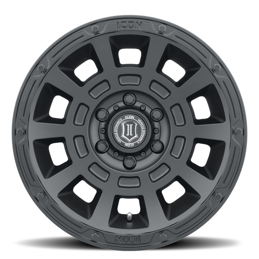 ICON Alloys Thrust Satin Black 17x8.5 6x120 0mm Offset 4.75" BS (2817859447SB)