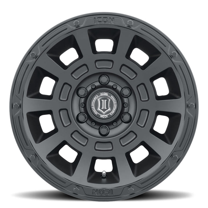 ICON Alloys Thrust Satin Black 17x8.5 6x120 0mm Offset 4.75" BS (2817859447SB)