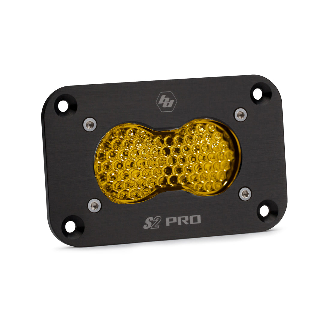 LED Work Light Flush Mount Baja Amber Lens Work/Scene Pattern S2 Pro Baja Designs 481016