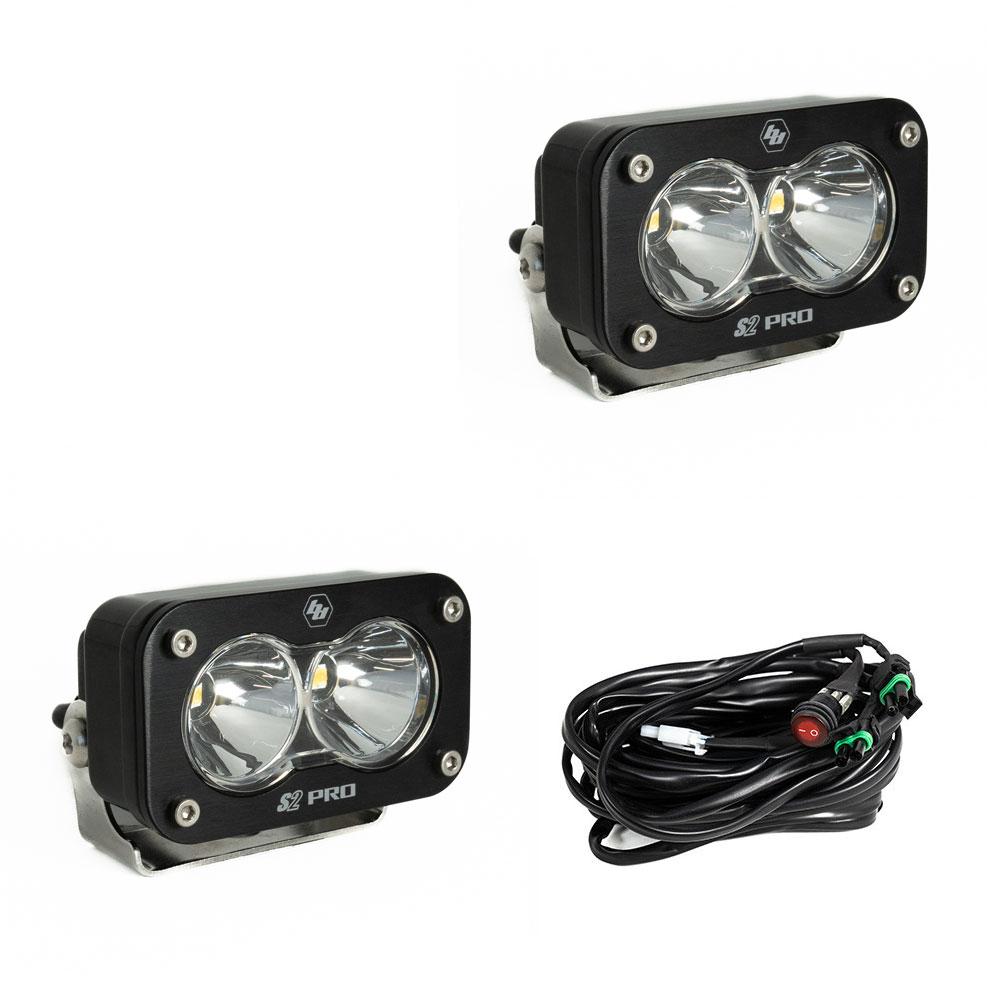 LED Light Pods Spot Pattern Pair S2 Pro Series Baja Designs 487801
