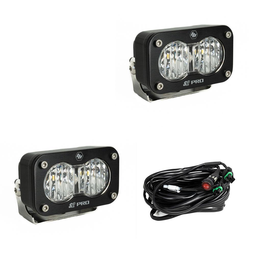 LED Light Pods Wide Cornering Pattern Pair S2 Pro Series Baja Designs 487805