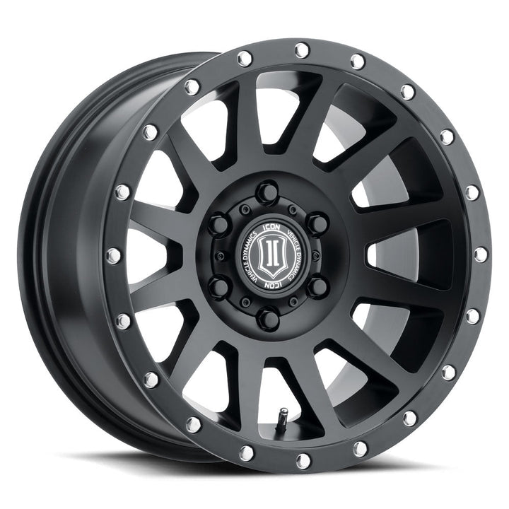 ICON Alloys Compression Satin Black 17x8.5 6x135 6mm Offset 5" BS (2017856350SB)
