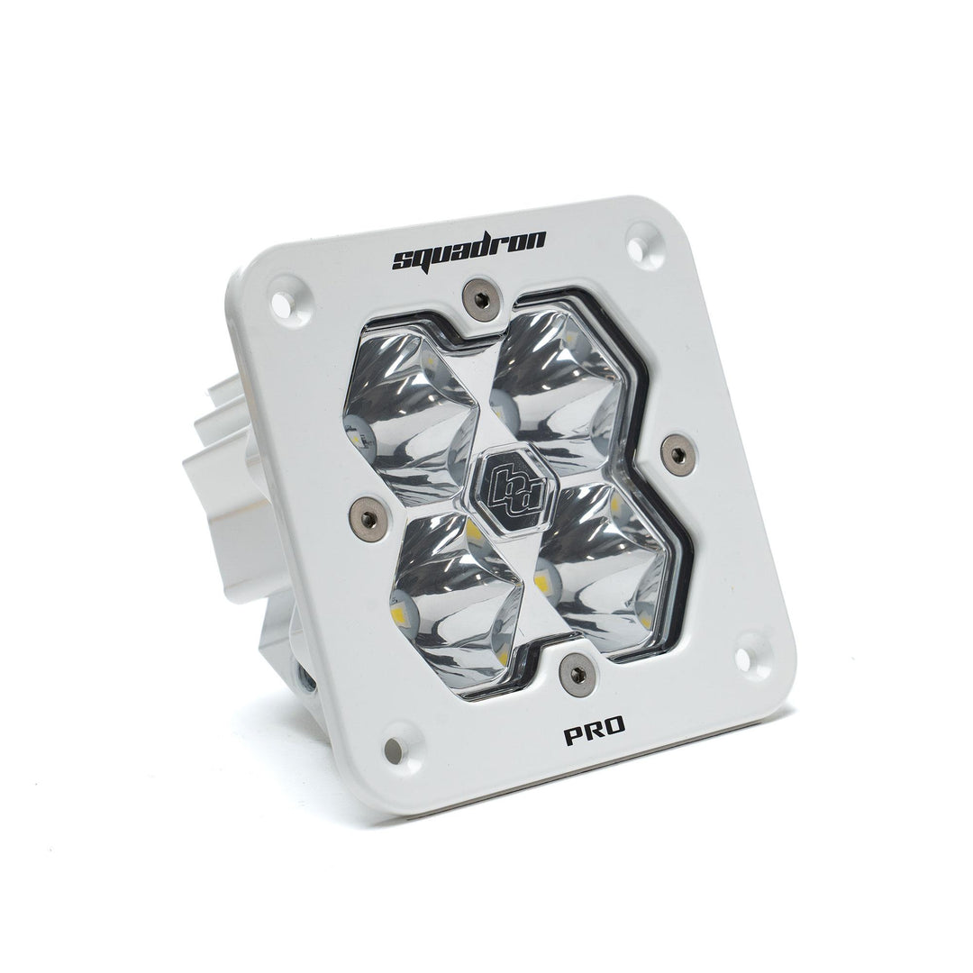 Squadron 2.0 Pro White Flush Mount LED Auxiliary Light Pod Universal Clear Spot 49-1001-WT-2