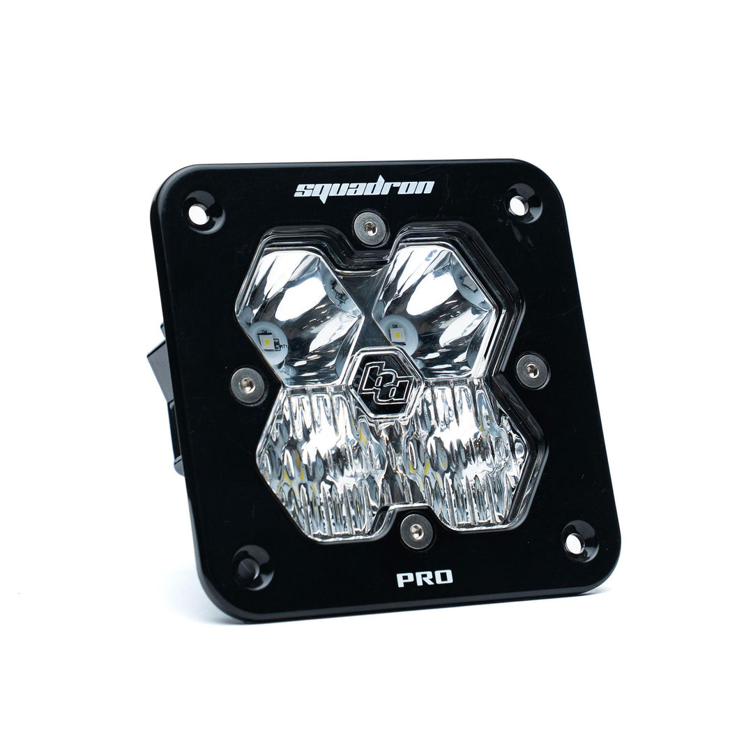 Squadron 2.0 Pro Black Flush Mount LED Auxiliary Light Pod Universal Clear Driving/Combo 49-1003-2