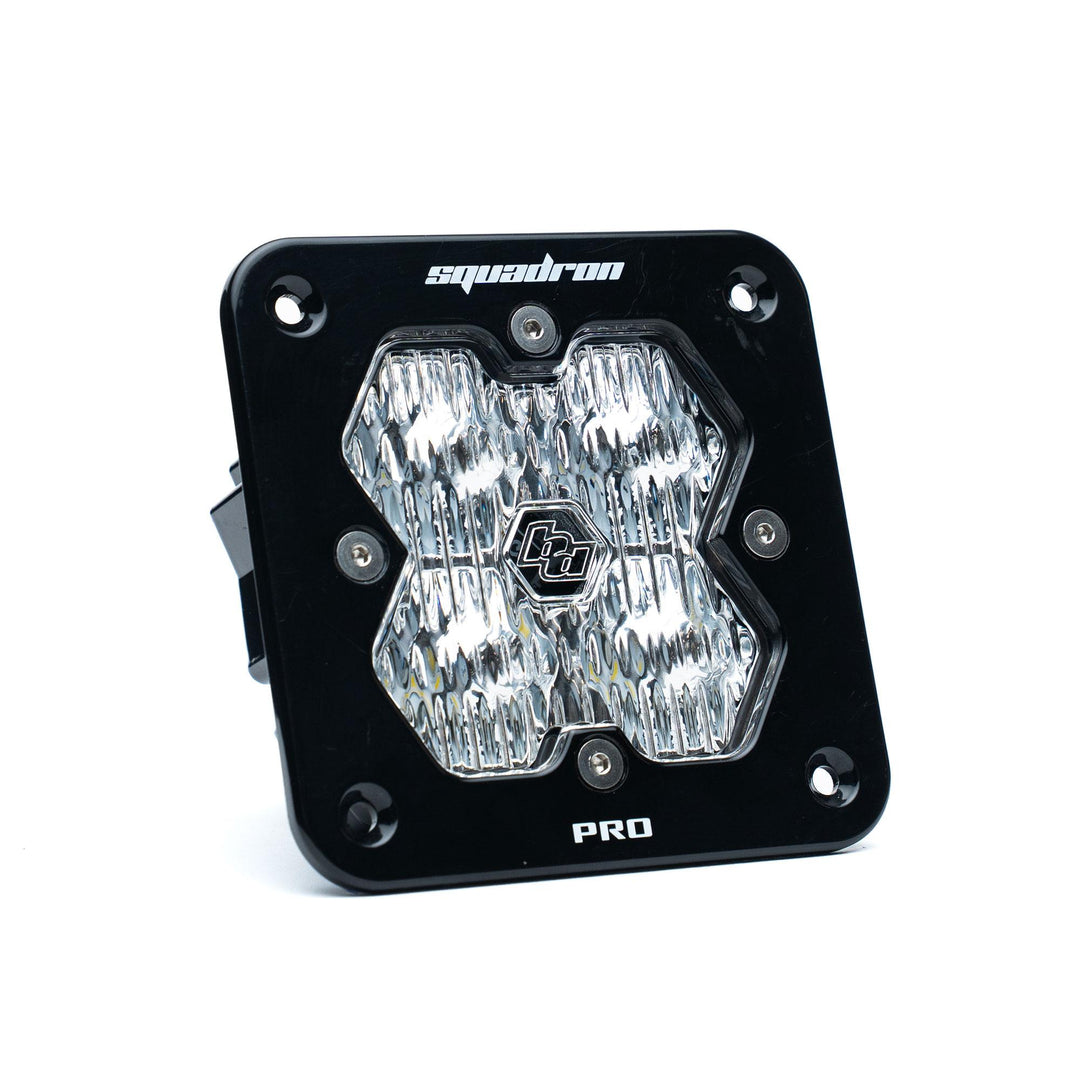 Squadron 2.0 Pro Black Flush Mount LED Auxiliary Light Pod Universal Clear Wide Cornering 49-1005-2